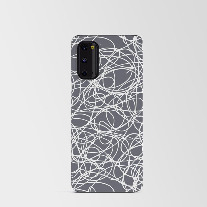 Dark Gray and White Thick Scribble Mosaic Pattern - Diamond Vogel 2022 Popular Color Blackwater 1320 Android Card Case