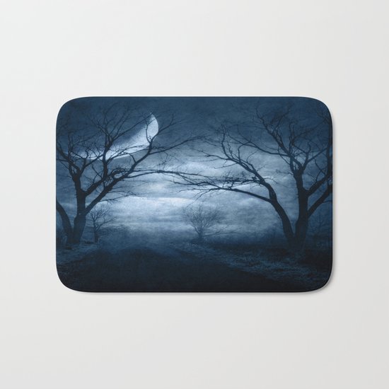 A Dark & Foggy Night Bath Mat
