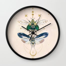 Moon insects Wall Clock