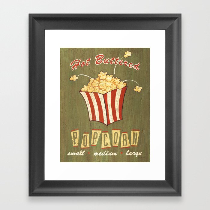 Retro popcorn Framed Art Print
