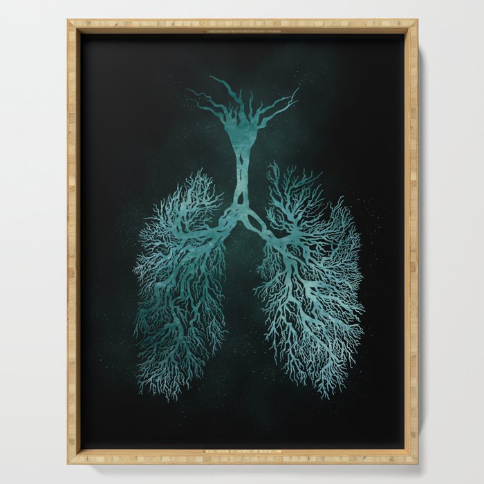 just breathe // the lungs of nature Serving Tray