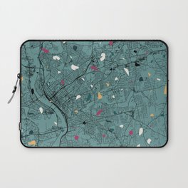 Springfield, Massachusetts - City Map - USA - Terrazzo Aesthetic Laptop Sleeve