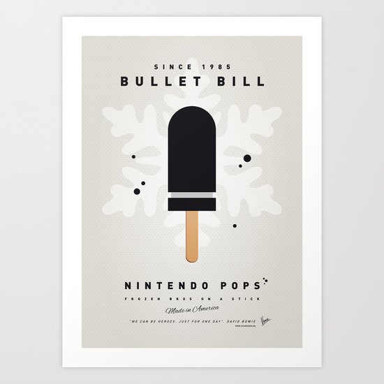 My NINTENDO ICE POP - Bullet Bill Art Print