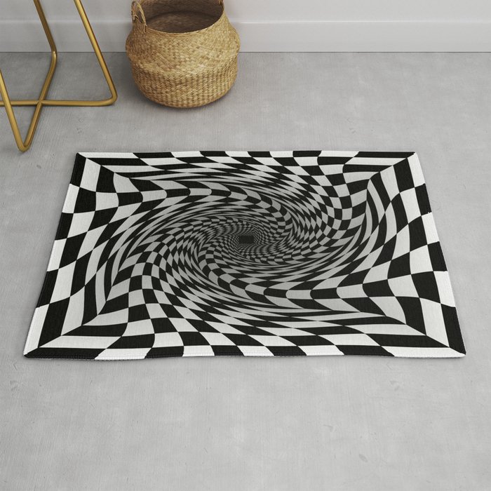 Vortex Illusion Rug Carpet, Optical Illusion Doormat