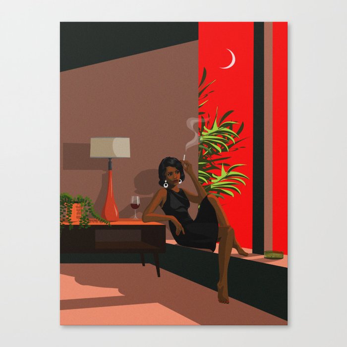 Sunset Cigarette Canvas Print