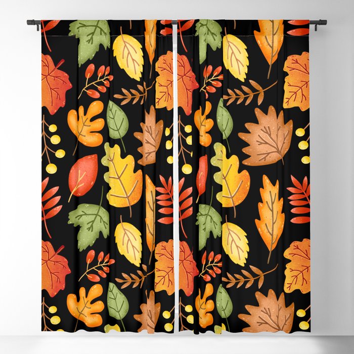 Thanksgiving Day Pattern - Autumn Fall Pattern Blackout Curtain