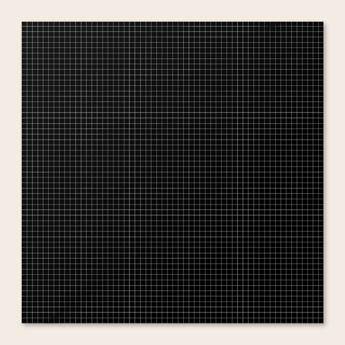 Simple black and white grid lines pattern Canvas Print by