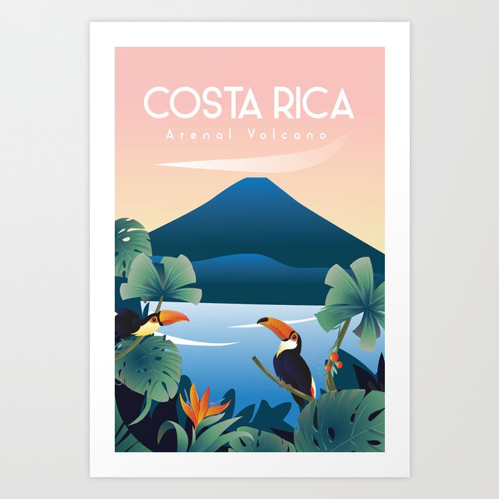 Costa rica travel poster Art Print