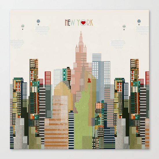 new york city skyline Canvas Print