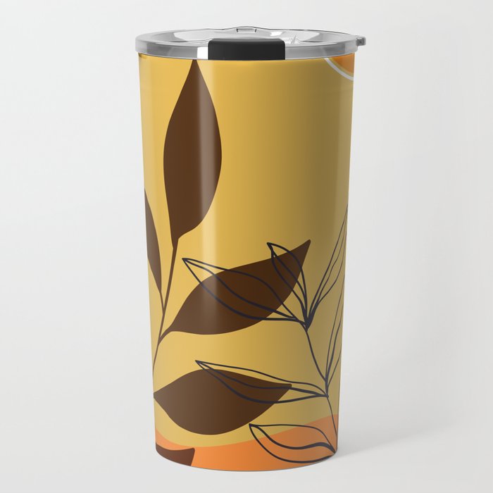 Two Branches with an Orange Desert Background Travel Mug