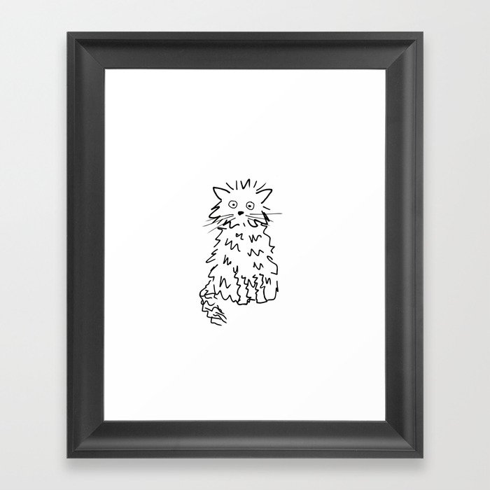 Fluffy cat Framed Art Print