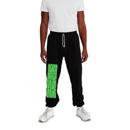 Geometric Cobweb (White & Green Pattern) Sweatpants
