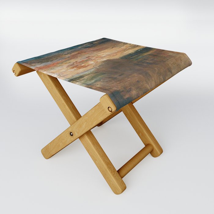 Vintage landscape art by Gustav Moreau Folding Stool