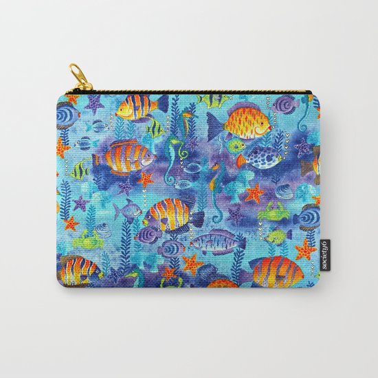 Underwater cartoon cute pattern Carry-All Pouch