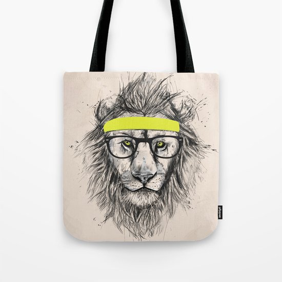 Hipster lion (light version) Tote Bag