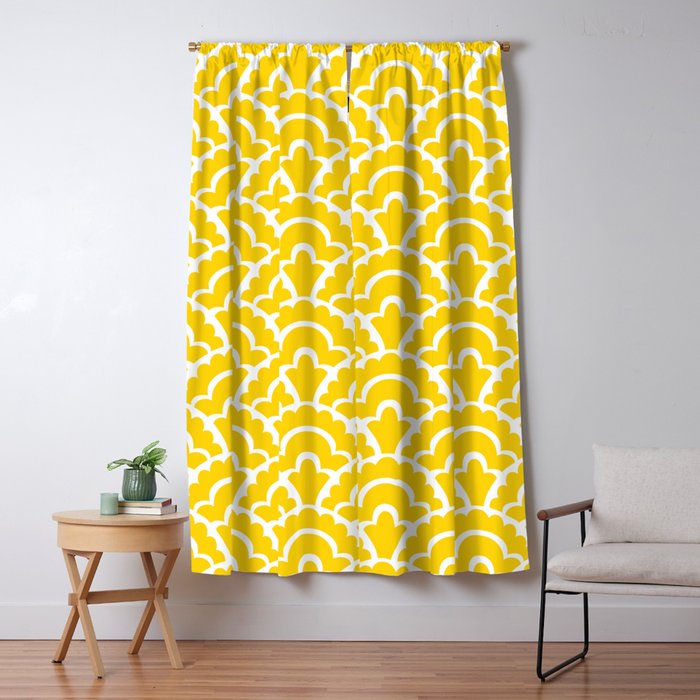 Fan Pattern Yellow 108 Blackout Curtain By Tonymagner Society6