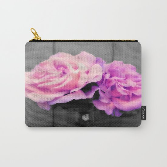 flowERS Pink Purple Pop of Color Carry-All Pouch