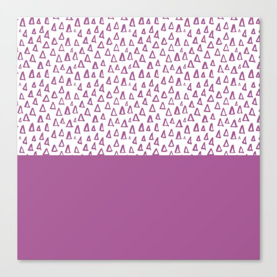 Triangles Purple Canvas Print