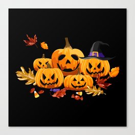 Spooky Evil Pumpkin  Canvas Print