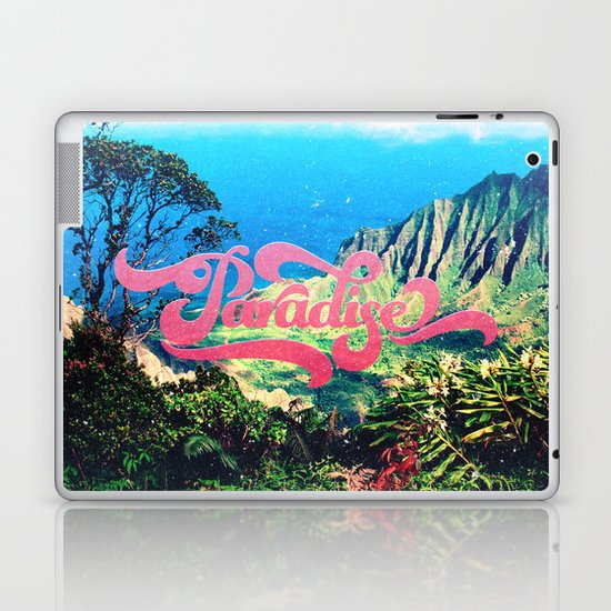 Pink Teal Retro Paradise Vintage Style Photography Laptop & iPad Skin