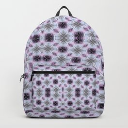 Circular Symmetry of Pink and Green Digital Pattern Backpack