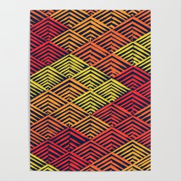 Warm colourful autumn pattern Poster