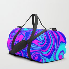 Liquid Color Pink and Blue Duffle Bag