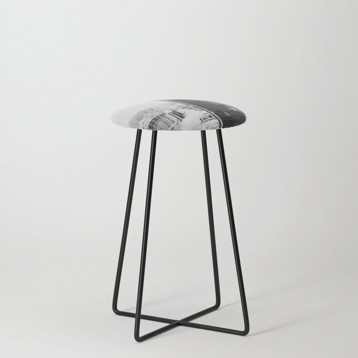 City in the Snow | Minneapolis Architecture Photography Counter Stool