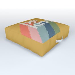 be kind rainbow - mustard Outdoor Floor Cushion