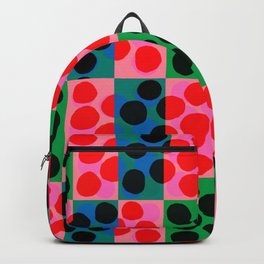Abstract Modern Psychedelic Dots Hot Pink Backpack