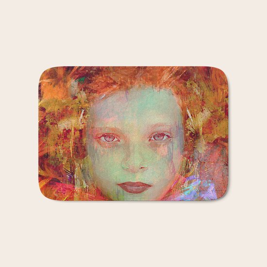 Autumnal girl Bath Mat