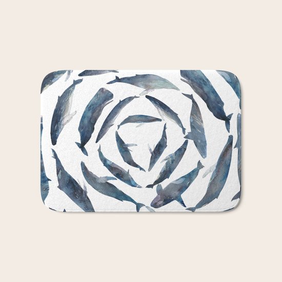 Blue Whales Bath Mat