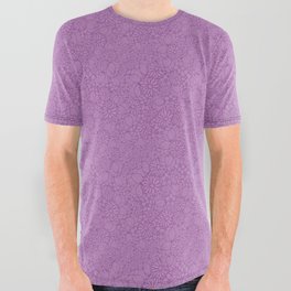 Purple flowers All Over Graphic Tee