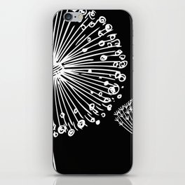 Dandelions Black and White No1 iPhone Skin