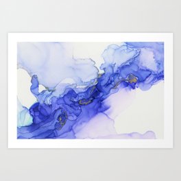 Blue Violet Storm Art Print