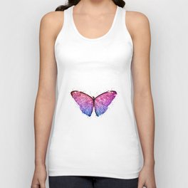 Pink And Blue Glitter Butterfly,Sparkle,Shiny,Luxury,Glam,Girly,Shine,Elegant, Unisex Tank Top
