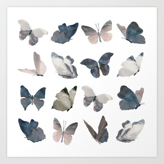 Butterfly Pattern Art Print