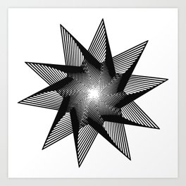 10 Pointed Star Art Print