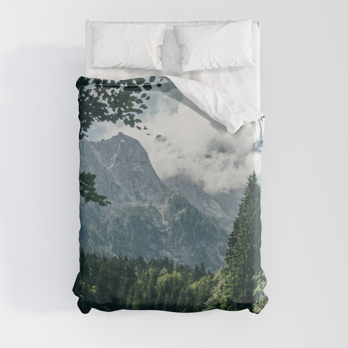 Zugspitze Mountain Photography | Bavaria Germany Art | Summer Landscape Photo Duvet Cover