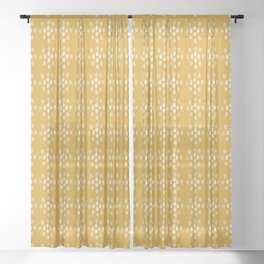 Mustard pattern Sheer Curtain