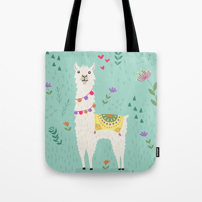llama tote bag