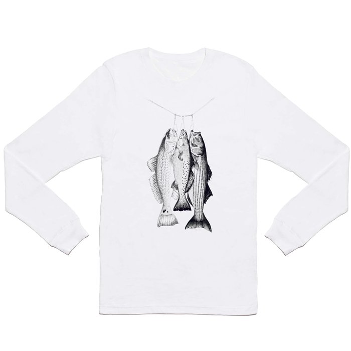3 Amigos - Red Drum, Sea Trout, Striped Bass Long Sleeve T Shirt
