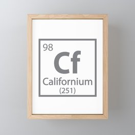 Californium- California Science Periodic Table Framed Mini Art Print