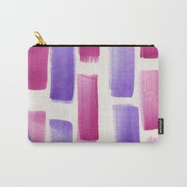 Stripe Violet Pink   | 190213 Watercolour Abstract Painting Carry-All Pouch