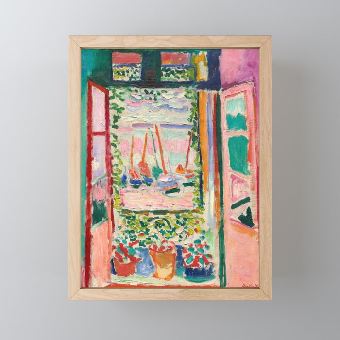 Henri Matisse The Open Window Framed Mini Art Print