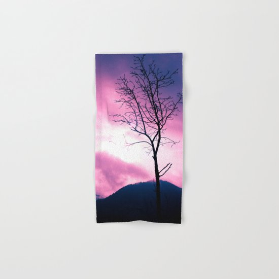 Into the Pink & Purple Sky - JUSTART © Hand & Bath Towel