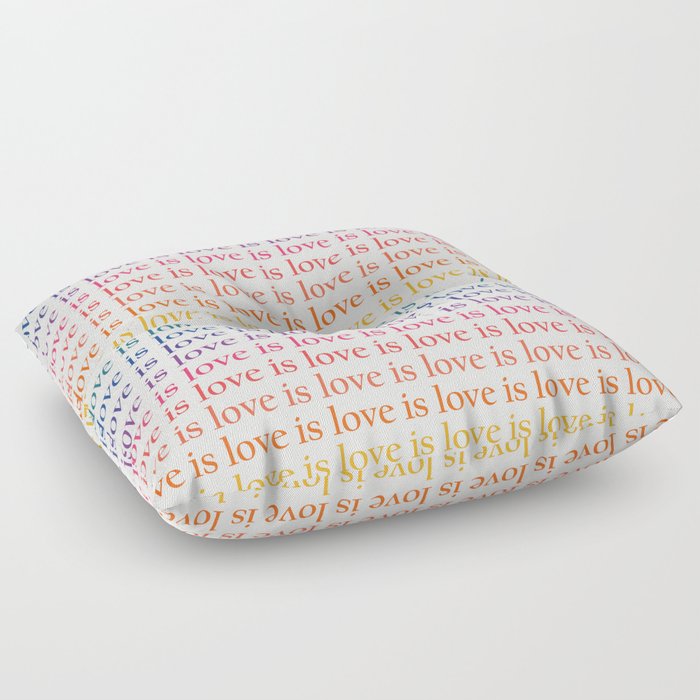 Love Is Love pattern retro Floor Pillow