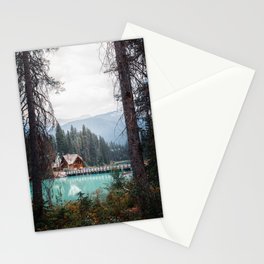 Emerald Lake Lodge Canada - photography landscape art print blue travel photo vertical Stationery Card