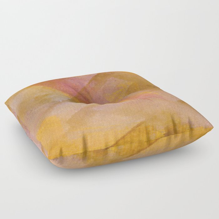 Abstract Gold Floor Pillow