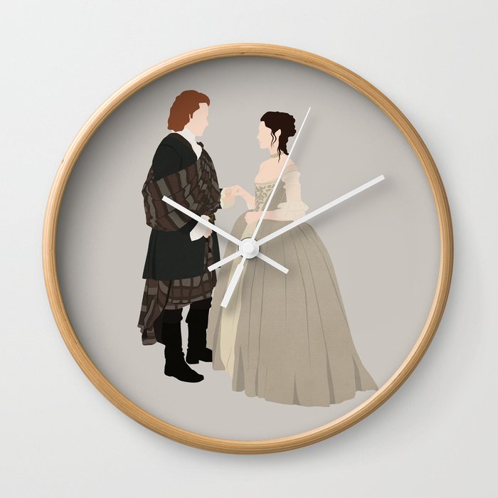 Outlander, Jamie and Claire Wall Clock